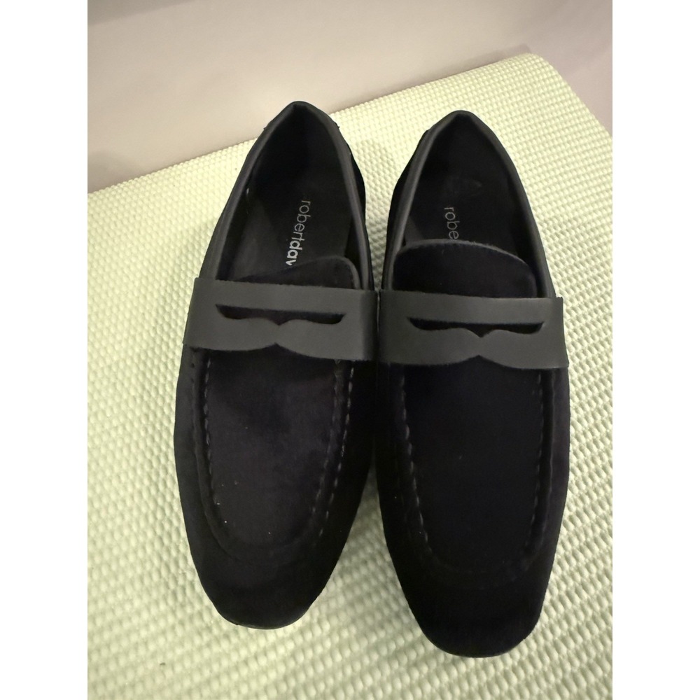 Robert David Dress Shoes Velvet Loafers Kids 13M Formal Church Classic Preppy